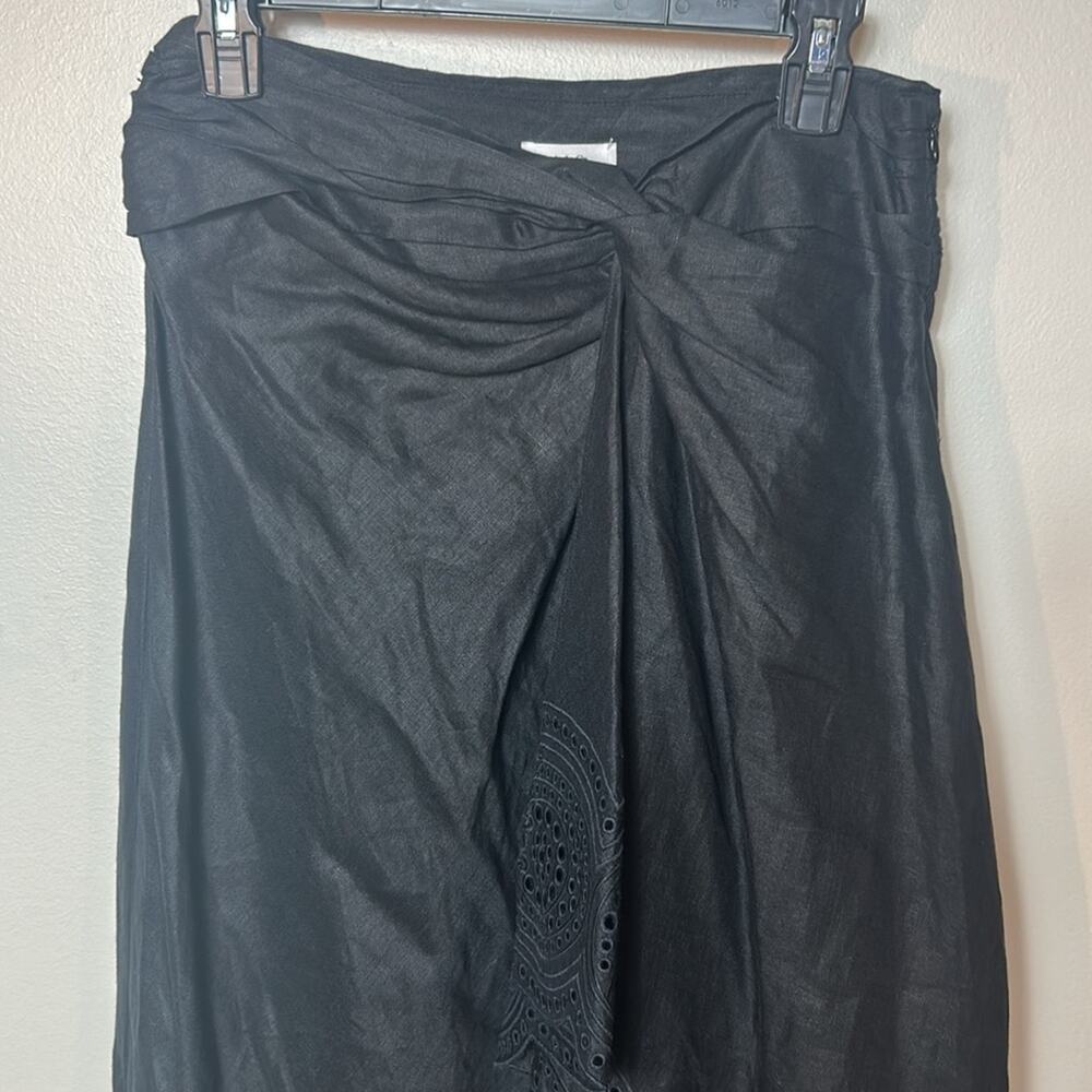NEW A.L.C. Heather black linen eyelet hi lo skirt - Picture 7 of 15